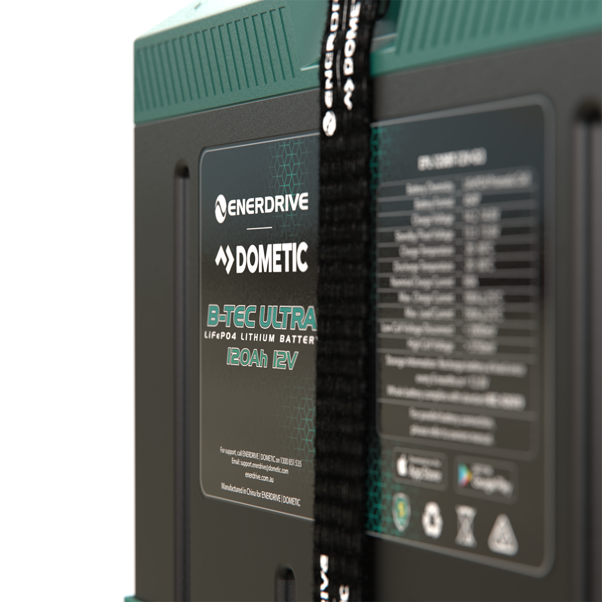 B-TEC ULTRA 12V 120Ah Lithium Battery IP67 Waterproof