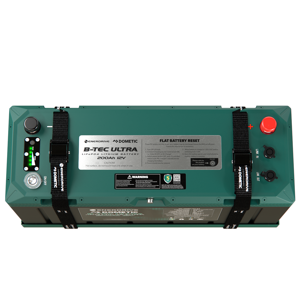 B-TEC ULTRA 12V 200Ah Lithium Battery IP67 Waterproof