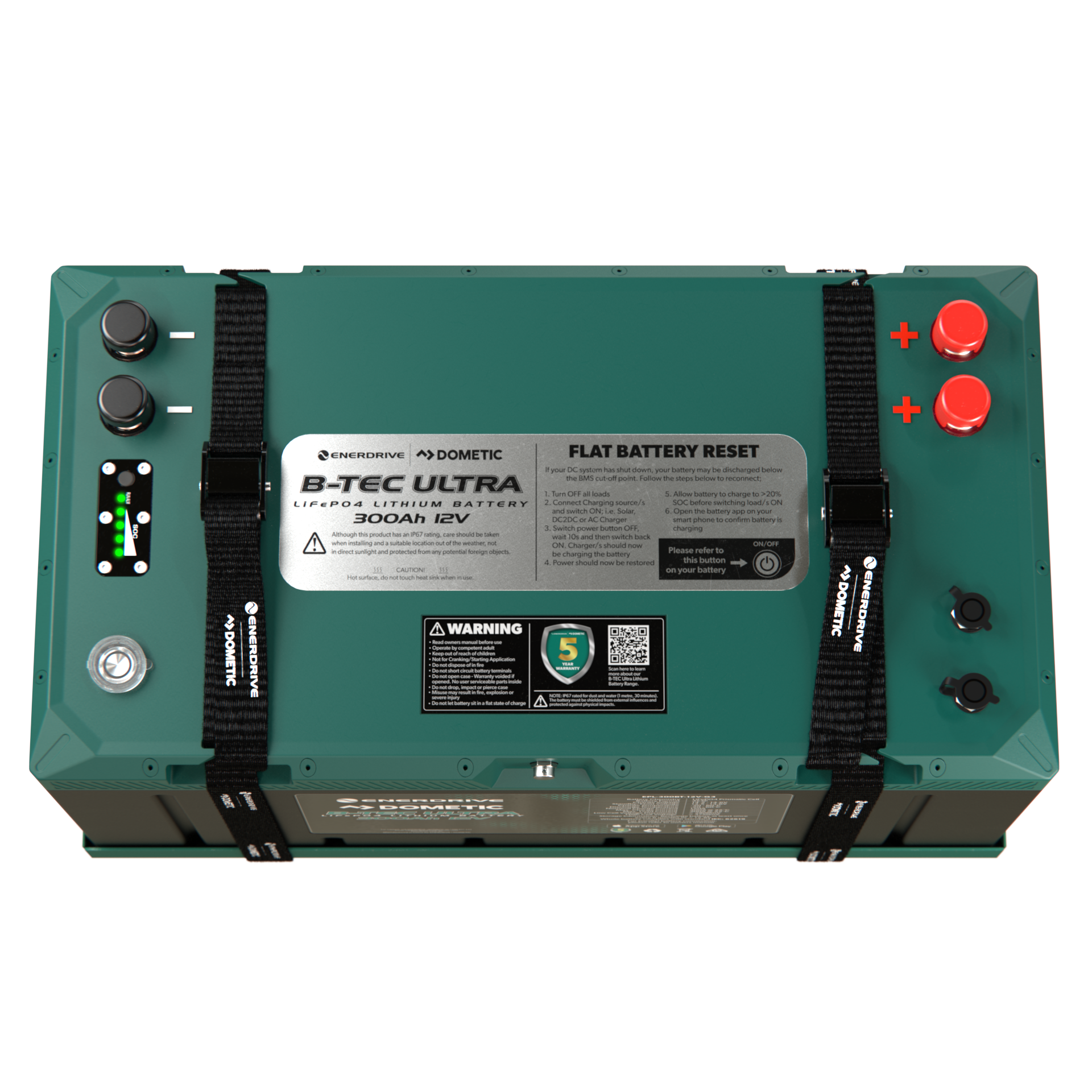 B-TEC ULTRA 12V 300Ah Lithium Battery IP67 Waterproof