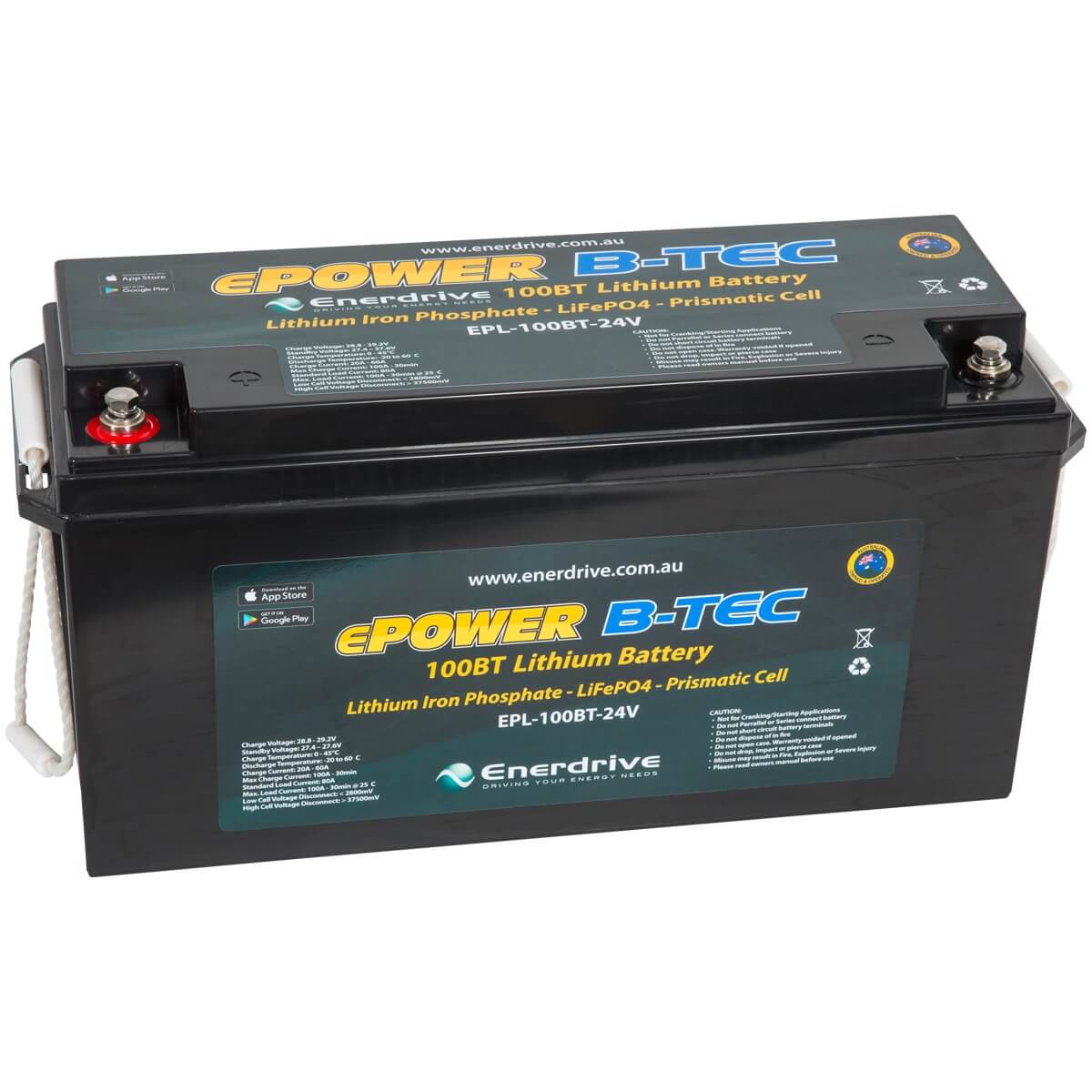 B-TEC 24V 100Ah Lithium Battery