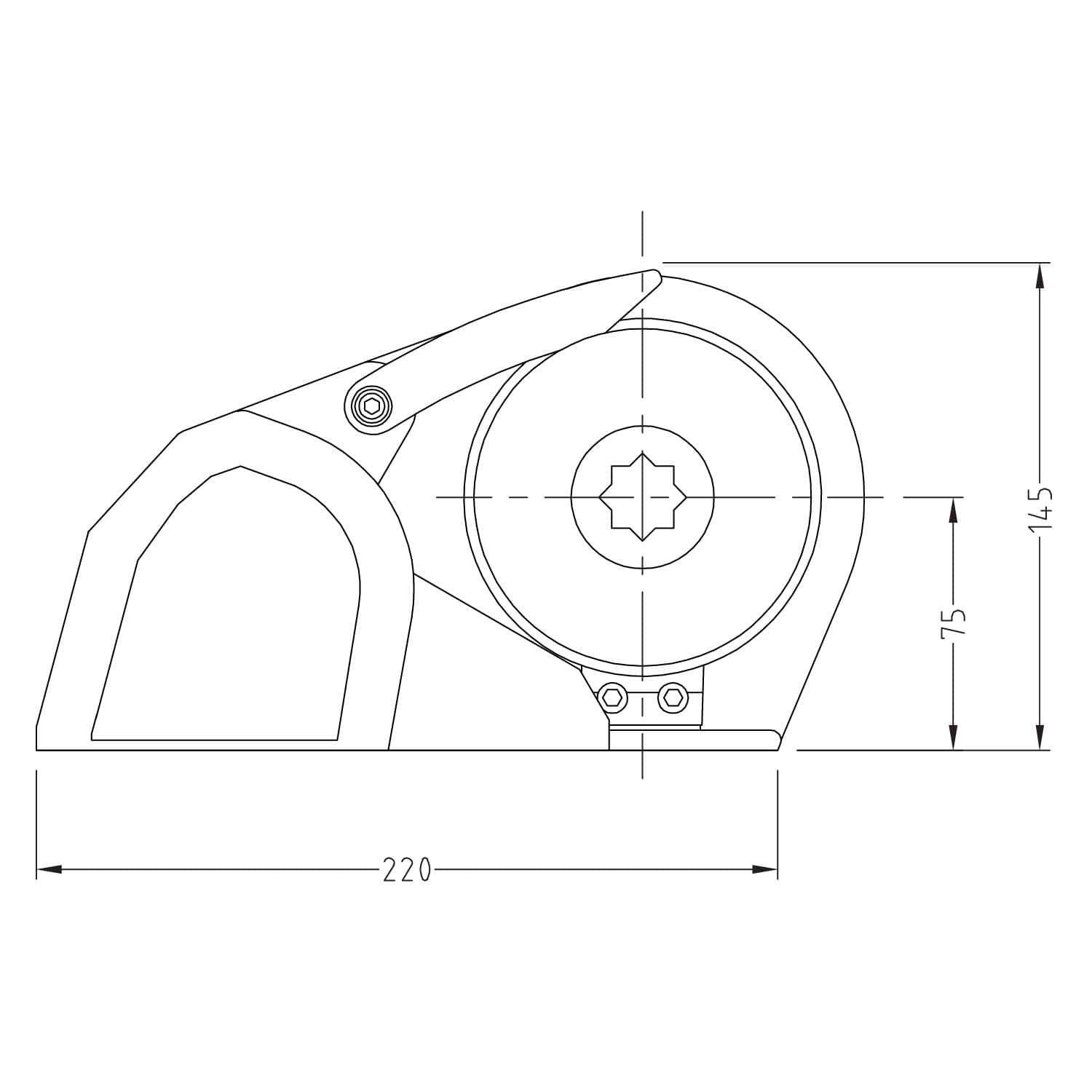 Marine Muir Windlass Easyweigh Horizontal H900
