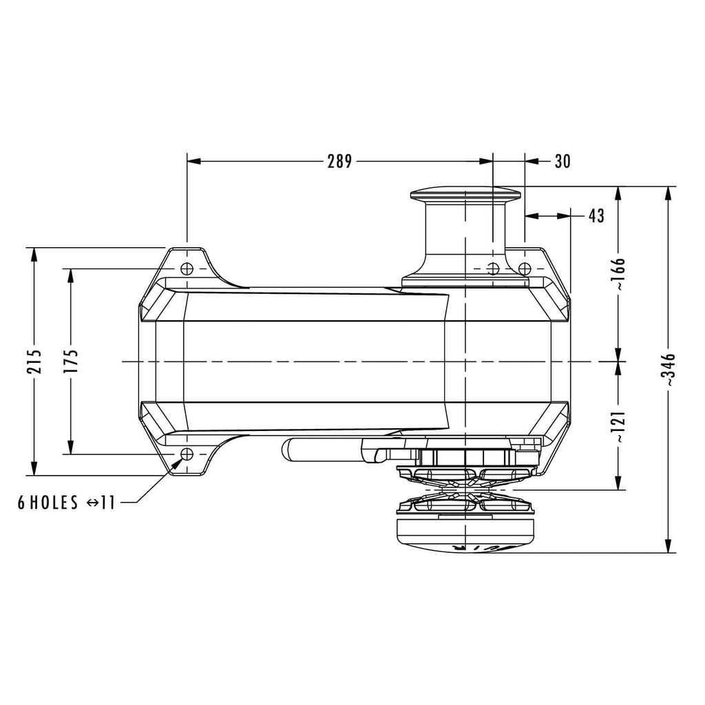 Marine Horizontal Windlass - Muir Compact HR1200