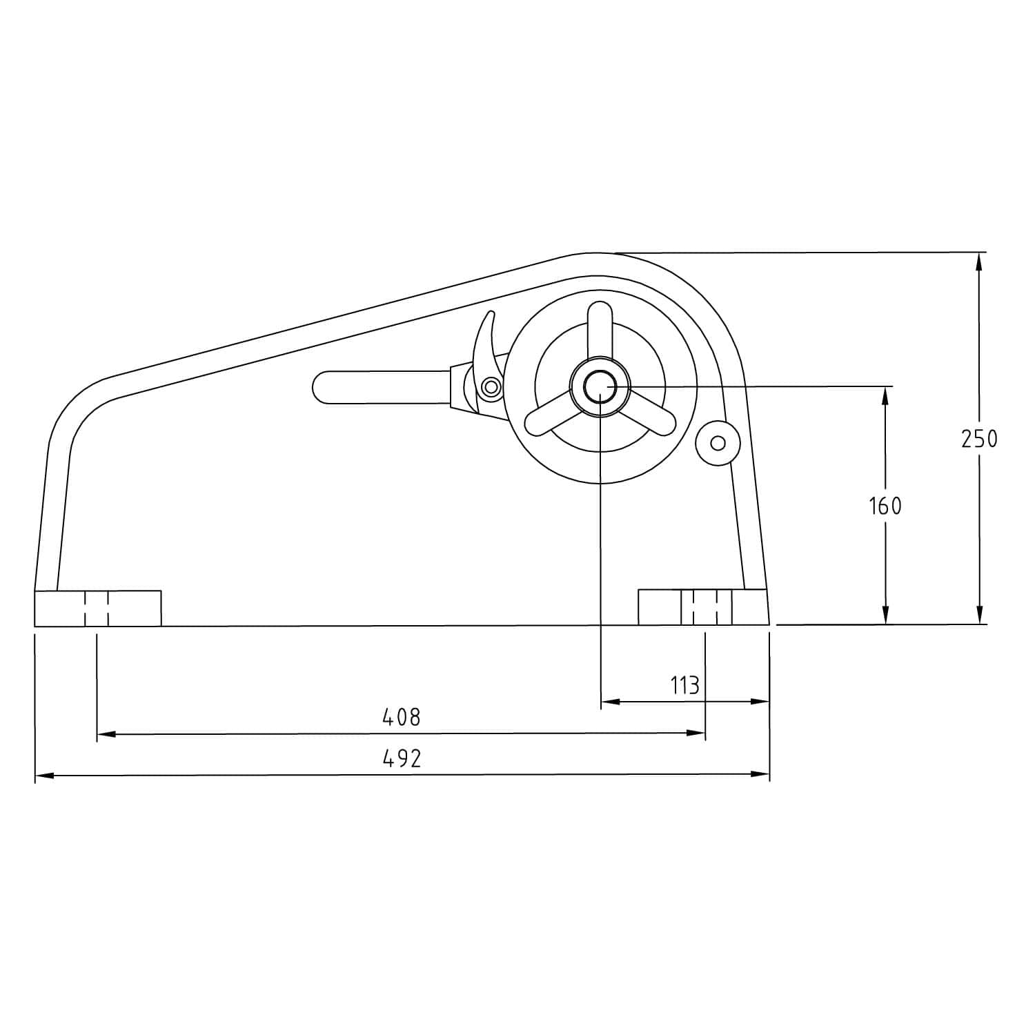 Marine Horizontal Windlass - Muir Compact HR3500 Jaguar
