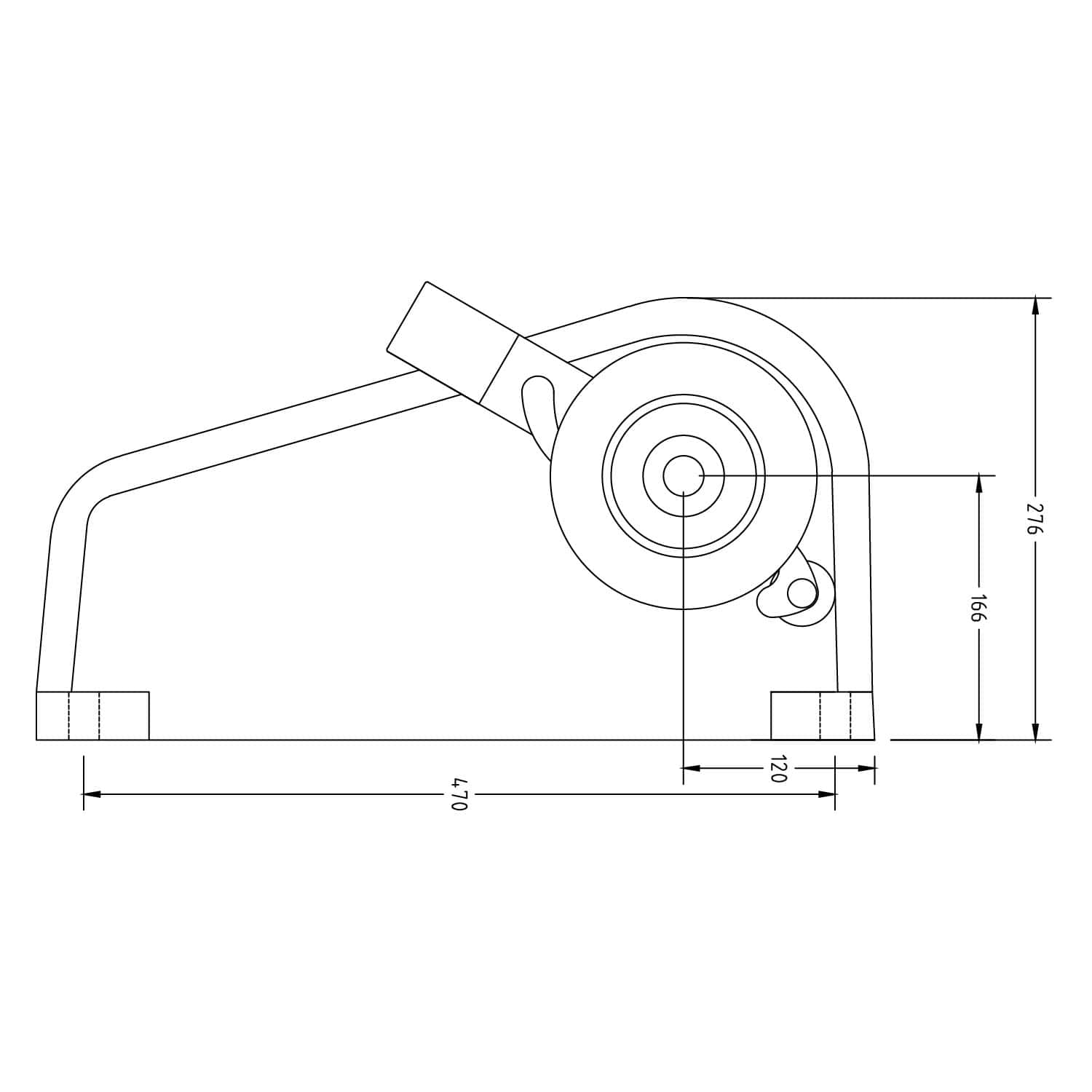 Marine Horizontal Windlass - Muir Compact HR4000 Thor