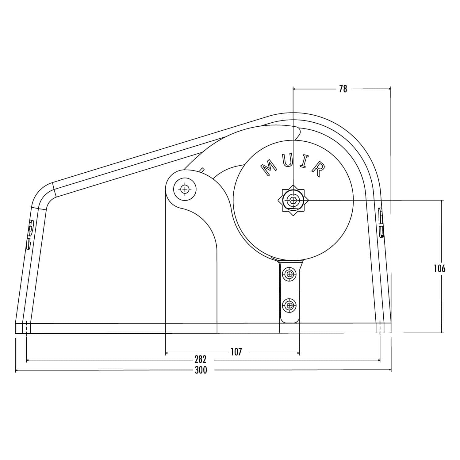 Marine Horizontal Windlass - Muir Compact HR650