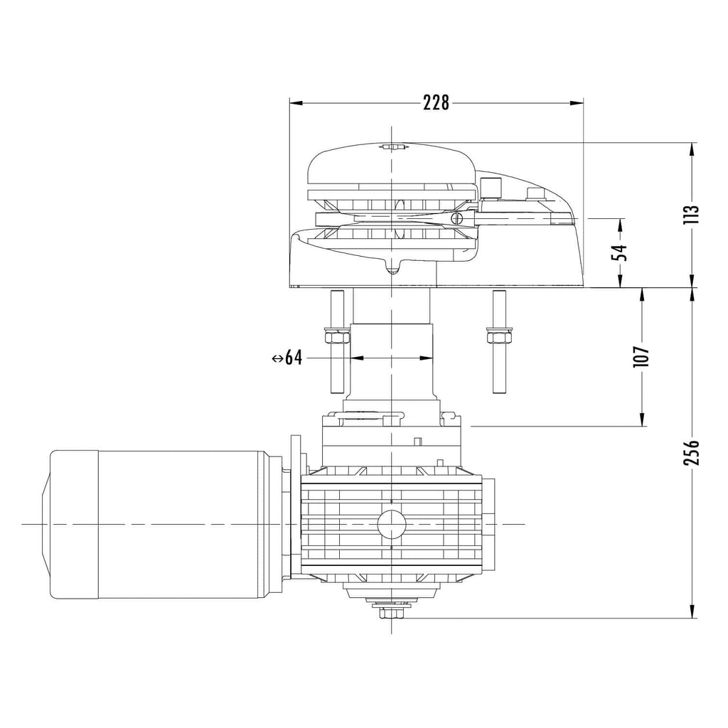 Marine Vertical Windlass - Muir Storm VR2200