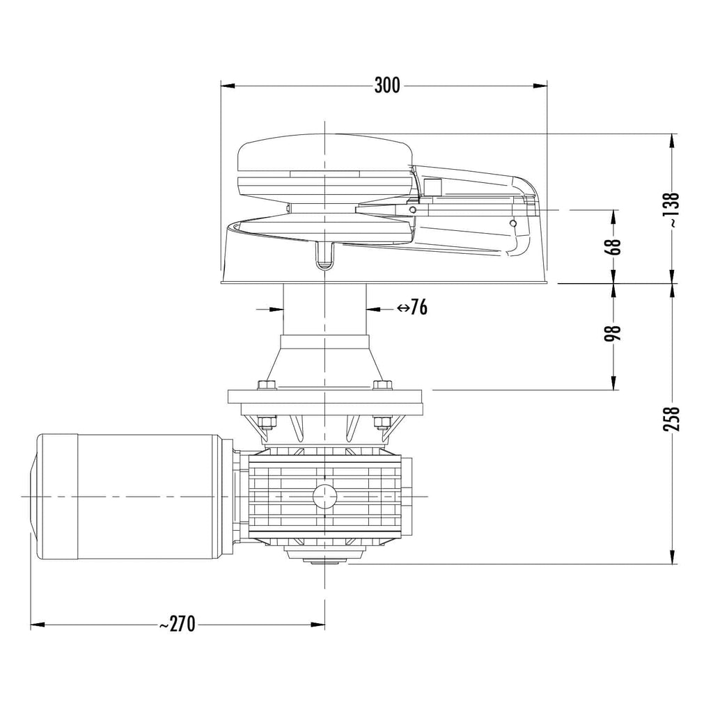 Marine Vertical Windlass - Muir Storm VR2500
