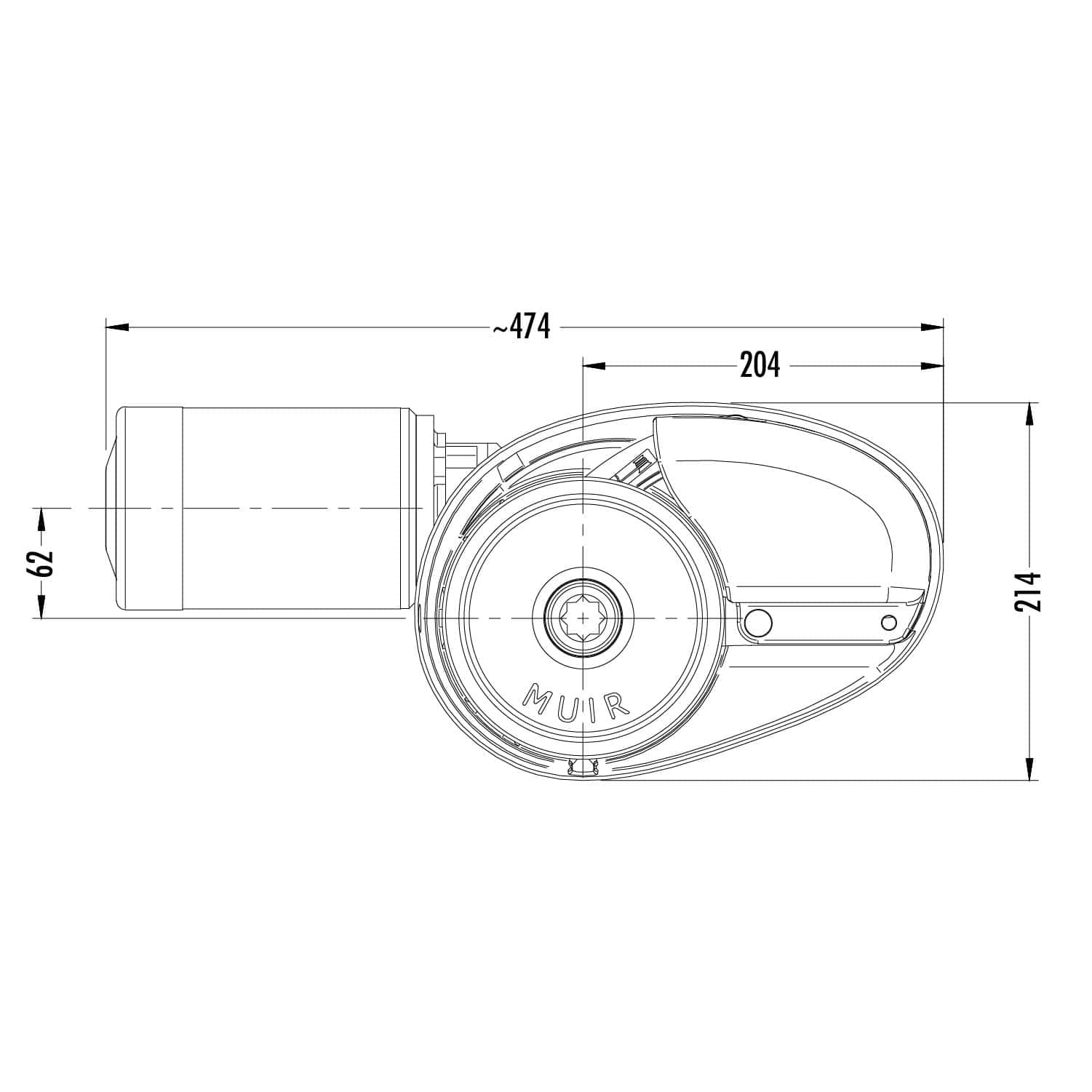 Marine Vertical Windlass - Muir Storm VR2500