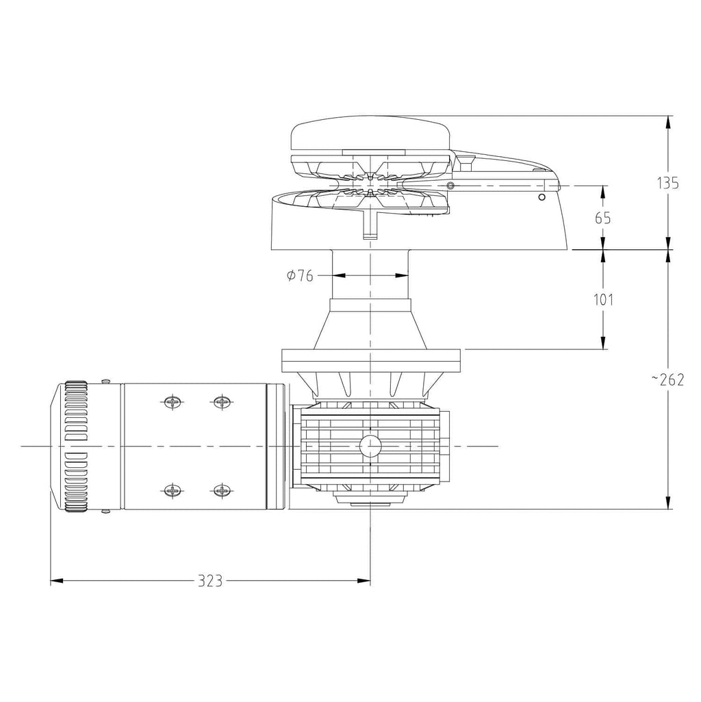 Marine Vertical Windlass - Muir Storm VR3500