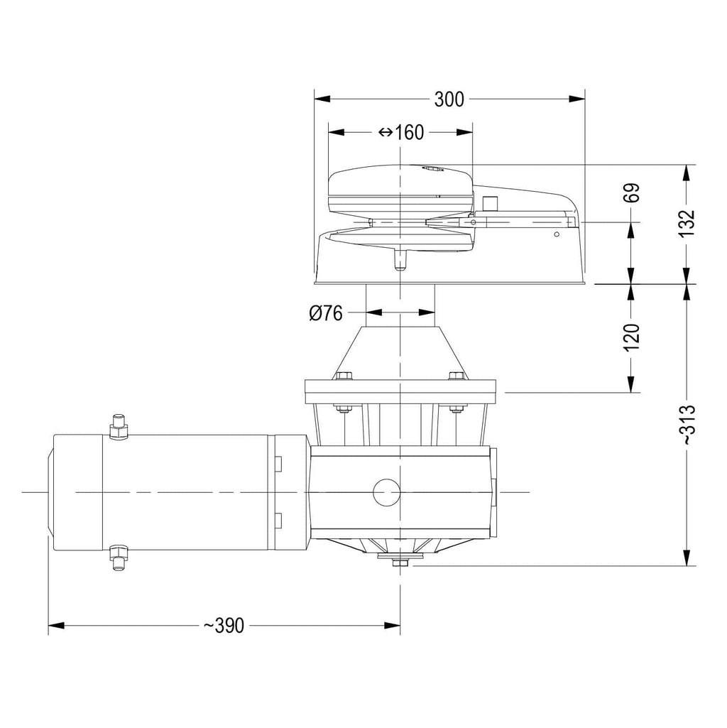 Marine Vertical Windlass - Muir Storm VR4000