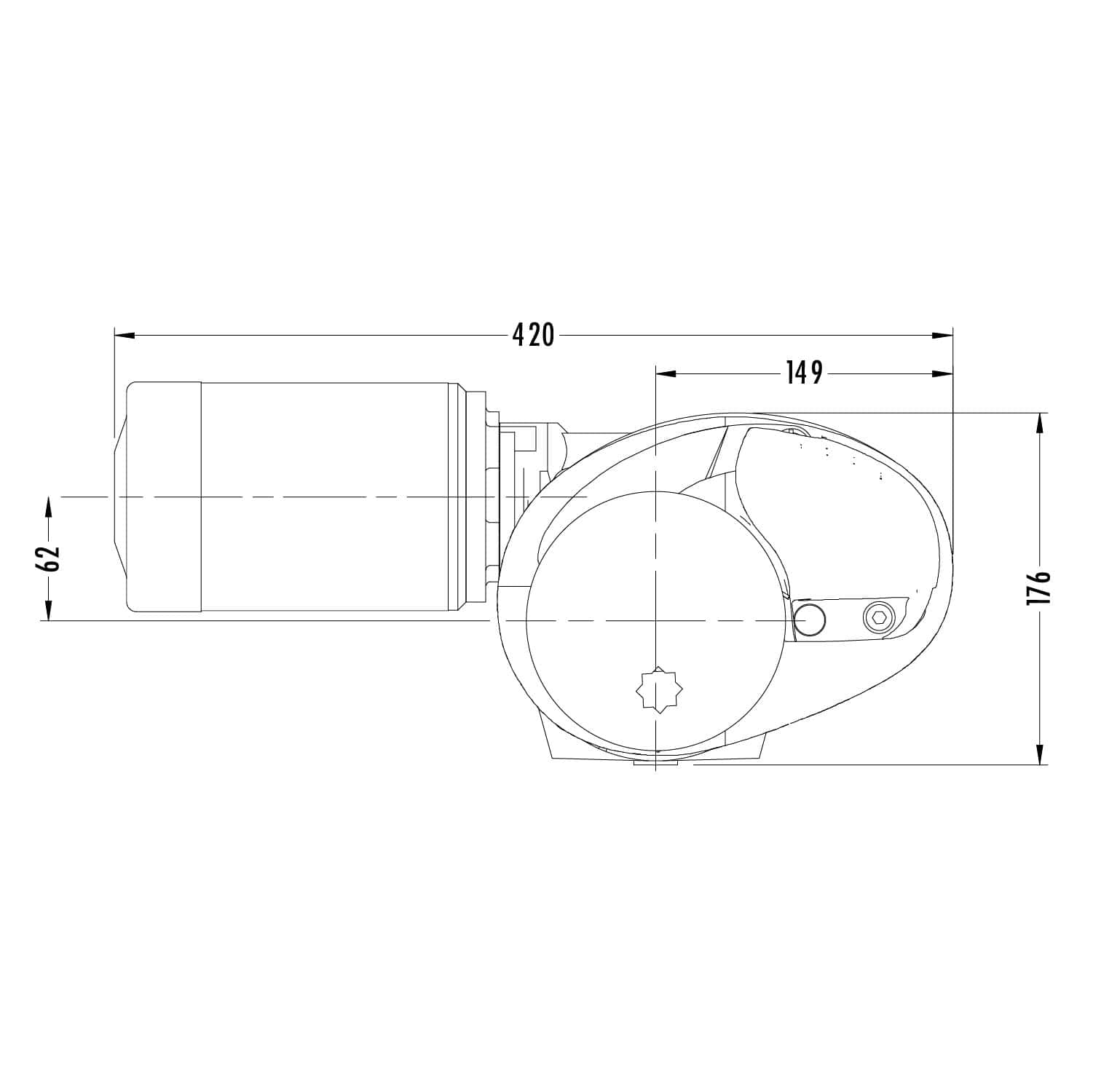 Marine Vertical Windlass - Muir Storm VR2200