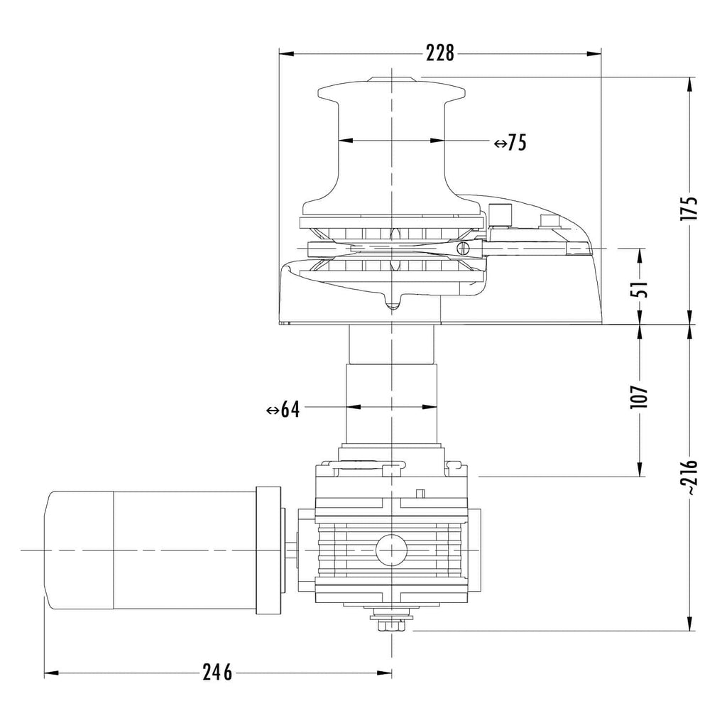 Muir Vertical Windlass - Storm VR850